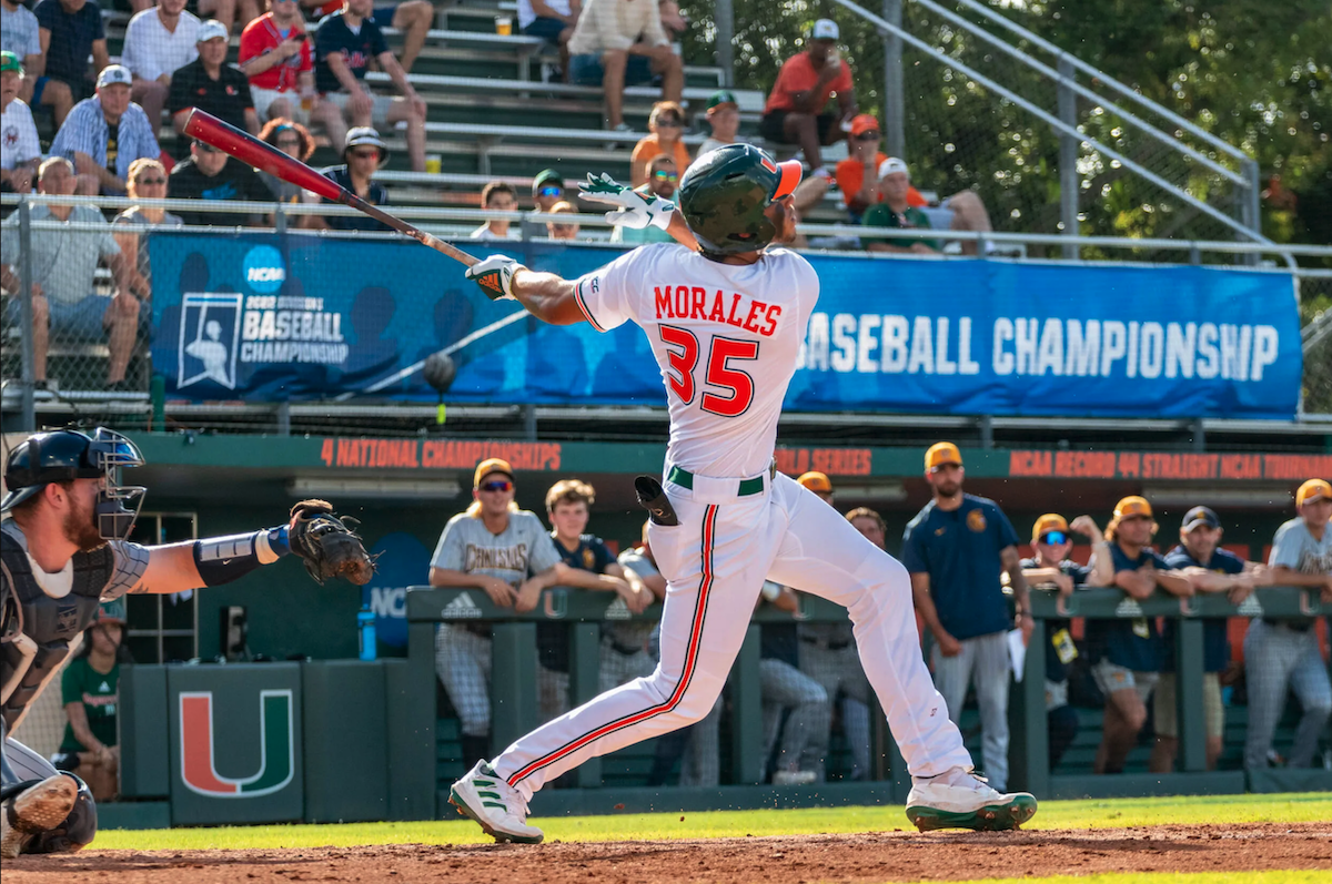 Miami infielder Yohandy Morales runs to third base in the sixth