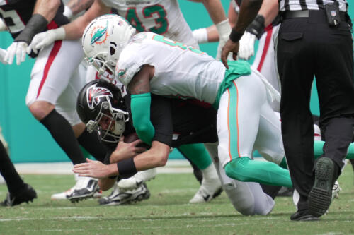 Dolphins Falcons penalties turnovers 6